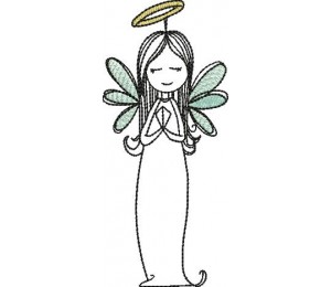 Stickdatei - Doodle Engel 1